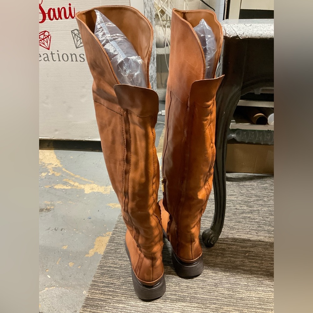Franco Sarto Brown Over the Knee Boots - Picture 5 of 8